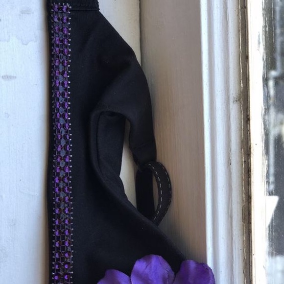 Purple Flower Rave Bra - Picture 2 of 4